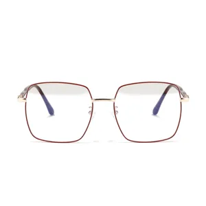 Professional product photography of oversized square metal frame glasses for men and women