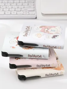 Cute pocket notebook set with pen holder and cute cat cover design, ideal for students.