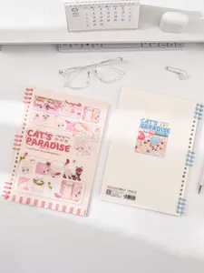 B5 Ringbuch Niedliches Katzen Design Notizbuch Spiralblock Studenten Schreibwaren Planer