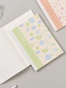 Gelinieerd notitieboek met bloemenpatroon, A6 briefpapier memo blok voor dagelijks schrijven.