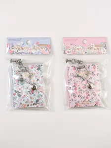 Mini floral notebook keychain pocket diary cute floral planner student stationery gift set