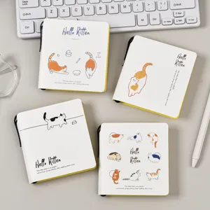 Taccuino Tascabile per Gatti Carino Mini Blocco Note Carino Con Portapenne Diario Quotidiano Libro Di Memo Regalo Di Cancelleria Per Studenti