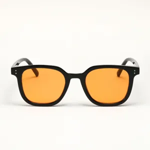 Vintage Square Sunglasses For Men Women Retro Large Frame Black Shades Colorful Lenses Fashion Eyewear UV400 Rivet Decor