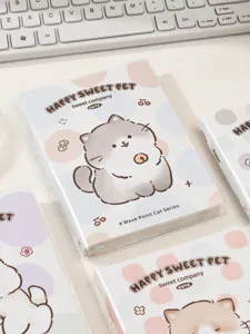 Schattig kattennotitieboekje met PVC hoes en kleurrijke pagina's voor dagelijkse planning.
