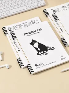 Schattig katten spiraalnotitieboek gelijnd notitieboek losse bladen voor school en kantoor