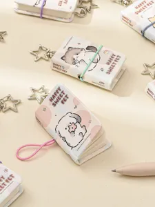 Mini carnet de notes portable mignon porte-clés agenda mémo bloc-notes avec pendentif étoile