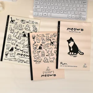 Leuke B5 katten notebook schattige cartoon cover dagboek stationery esthetisch boek