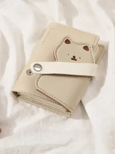Mini PU lederen notitieboek planner met schattige beren sluiting, draagbaar dagboek voor studenten.