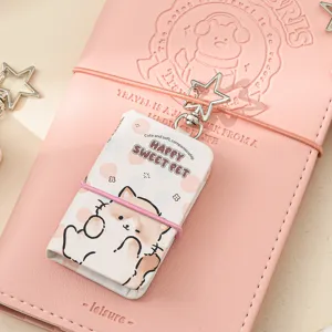 Mignon mini carnet porte-clés rose journal portable papeterie créative pendentif mignon sac