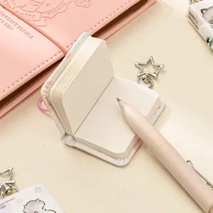 Mini carnet de poche bloc-notes portable mignon porte-clés agenda papeterie ensemble pour étudiants