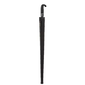 Ombrello da golf professionale nero a manico lungo con custodia impermeabile e gancio