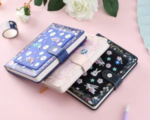 Quaderno agenda copertina silicone 3D carino fibbia magnetica diario cancelleria
