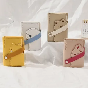 Leuke mini notitieboek met beren sluiting, draagbare dagboek planner voor school.