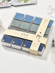 Draagbaar mini vierkant aquarelboek, 300g fijn katoenpapier voor mooie schetsen en schilderwerk.