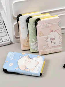 Mini cuaderno de bolsillo portátil lindo caricatura diario páginas en blanco papelería