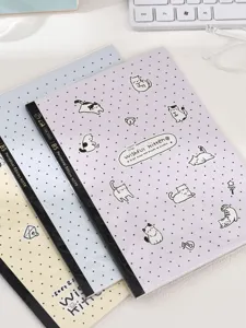 Quaderno rigato B5 design gatto carino cancelleria scolastica diario copertina morbida 1pz