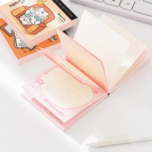 Bloc-notes chat mignon, bloc de papier portable non adhésif pour l'école et le bureau
