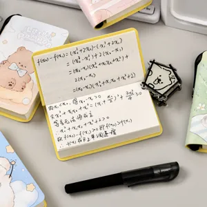 Mini cuaderno de bolsillo portátil bonito diario de dibujos animados páginas interiores papelería