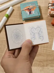 Mini pocket sketchbook blank coloring notebook portable marker drawing book for kids students