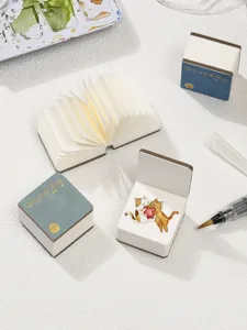Draagbaar vierkant aquarel notitieboek zaksketchbook voor pen en wash schetsen miniatuur