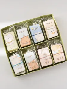 Mini notebook keychain set detail, cute cartoon animal journal gift box, portable stationery.