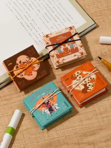 Mini blank sketchbook doodle notebook set with creative patterned covers for kids art drawing.