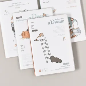 Cahier ligné couverture plastique B5 style ins minimaliste chiot mignon carnet élève