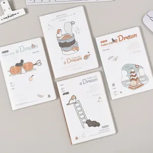 Joli carnet souple B5 esthétique agenda avec joli design d'illustration de chiot pour étudiants.