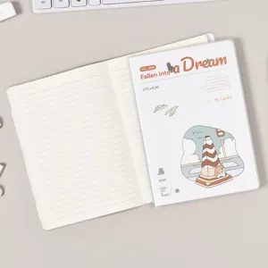 Cahier ligné esthétique B5 avec couverture plastique transparente et design de rêve pour étudiants.