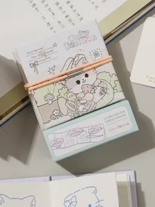 Mini blocco per appunti da colorare pieghevole tema gatto carino disegno blocco schizzi