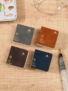 Mini tascabile quaderno per acquerello quadrato con carta fine, blocco da disegno.