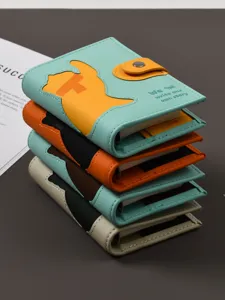 Mini quaderno con anelli A7 in pelle morbida simpatico design gatto agenda studio ufficio