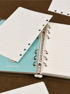 Quaderno ad anelli agenda diario carino con pagine rigate ricaricabili cancelleria