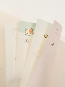 Leuke Koreaanse memo blok schattige kat ontwerp kleur planner pagina's reizen agenda esthetisch