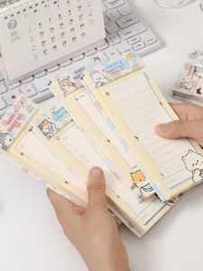 Cute cartoon cat scratch pad memo note book for students stationery office supplies 80 sheets