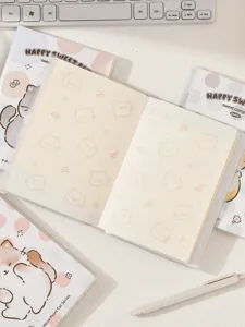 Koreaanse stijl PVC omslag planner notitieboek met schattige kat illustraties voor dagboek.