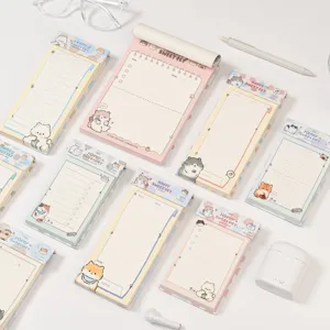 Cute Cartoon Cat Memo Pad Tear Off Notepad Student Kawaii Stationery Office Note Pad Portable Writing Paper