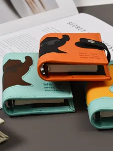 A7 taccuino in pelle morbida con raccoglitore ad anelli agenda giornaliera con bottone a pressione