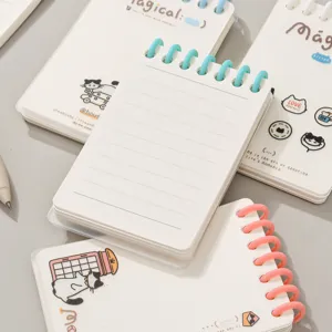 A7 mini carnet à spirale chat mignon bloc-notes de poche ligné journal intime portable