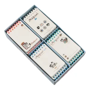 Mini bloc-notes spirale de poche ensemble chat mignon esthétique carnet à feuilles mobiles