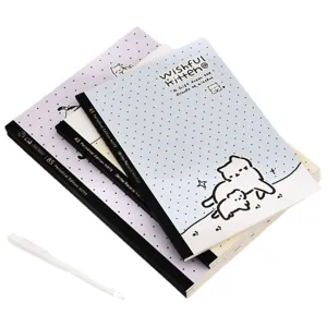 Quaderni illustrati con gatti carini B5 e A5, perfetti per studenti e appunti quotidiani.
