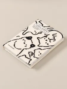 Leuke kat doodle A6 planner notebook met doorzichtige hoes, esthetisch dagboek notitieblok.