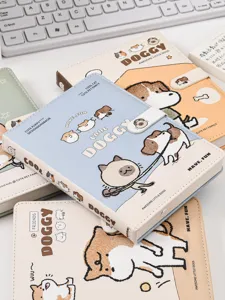 Leuk schattig cartoon puppy ontwerp PU lederen magnetische sluiting notebook hardcover dagboek.
