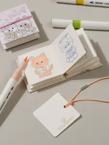 Mini quaderno da colorare con gatto per bambini e studenti tascabile blocco disegno