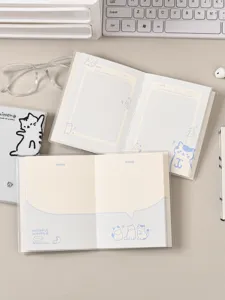 Schattig kattenplanner notitieboek A6 esthetisch dagboek memo blok met transparante omslag