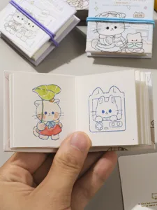 Quaderno da colorare per bambini gatto carino tascabile blocco da disegno portatile