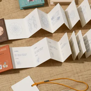 Traditional pattern folding notebook coloring book for kids art sketch and drawing.