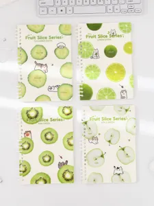 A5 loose leaf spiral notebook cute fruit slice design student stationery diary notebook