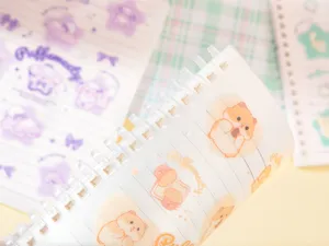 Schattig cartoon hamster spiralen notitieboekje met gelinieerde pagina's en zachte ringen.