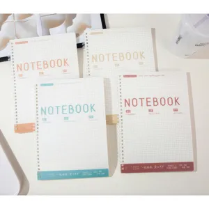 B5 spiralen raster notitieboek minimalistisch esthetische student schrijfwaren detailweergave